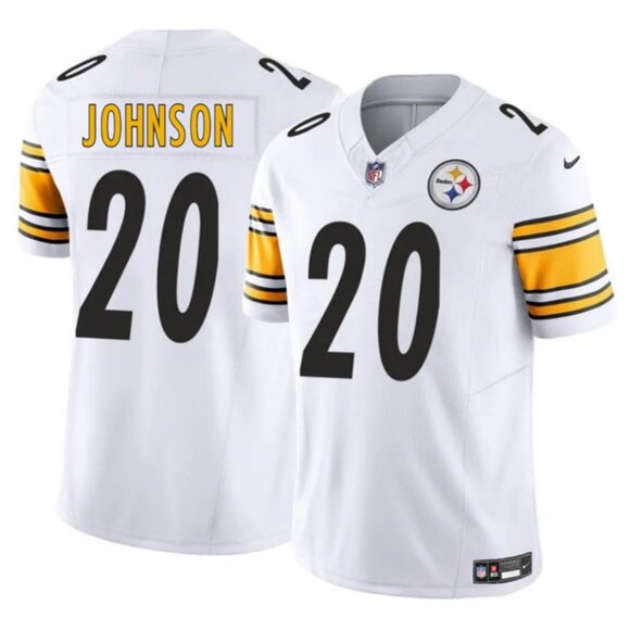 Mens Youths Kids Womens Kaleb Johnson White Jersey Stitched